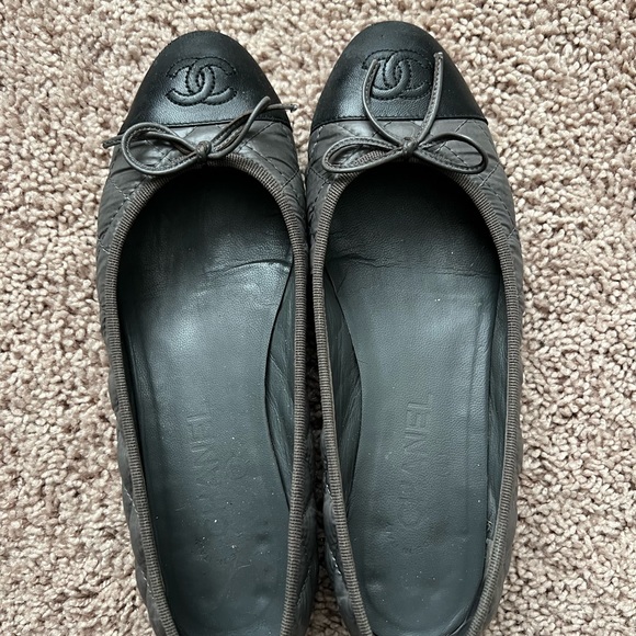 CHANEL Shoes Chanel Quilted Flats With Bow Poshmark